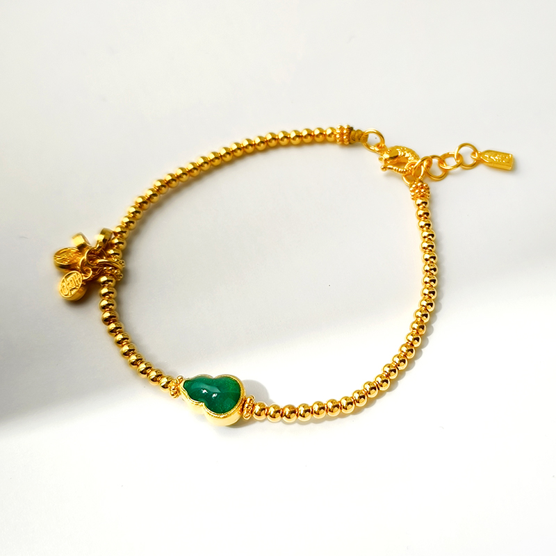 足银手链 999小米珠葫芦手链时尚轻奢精美百搭女款时尚轻奢礼物