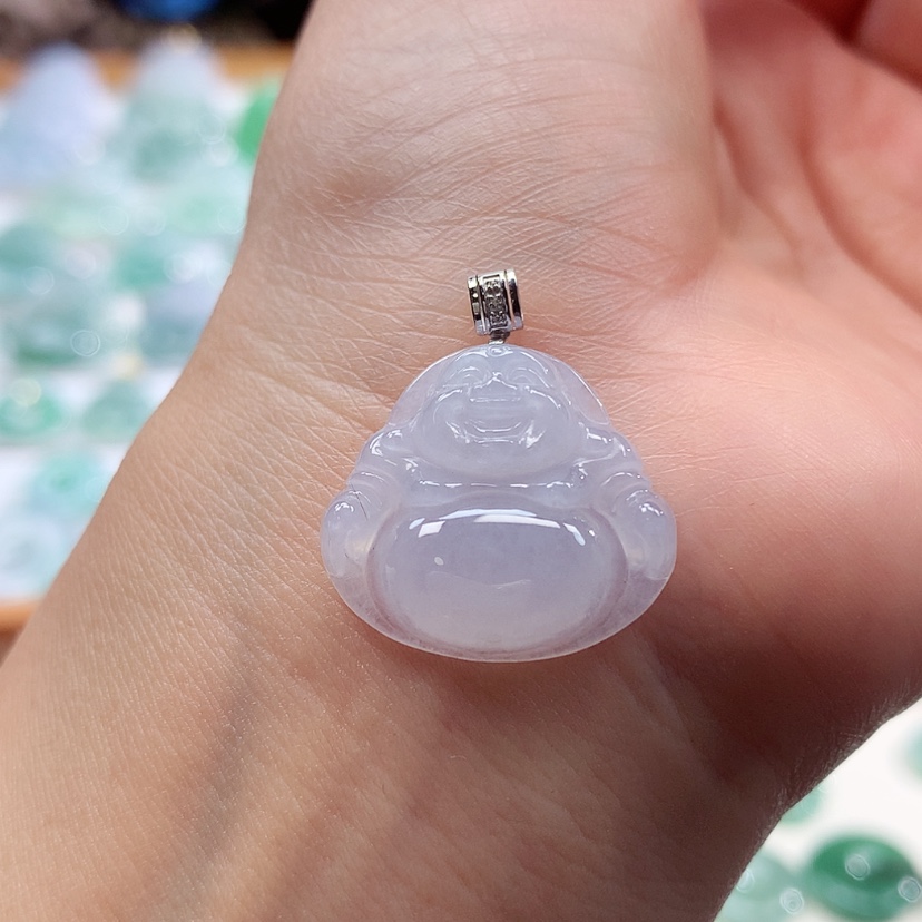 【闪购商品】翡翠18K金镶嵌吊坠(赠链)