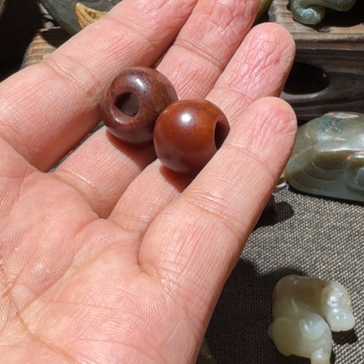 佛***鼠和田玉未镶嵌车挂