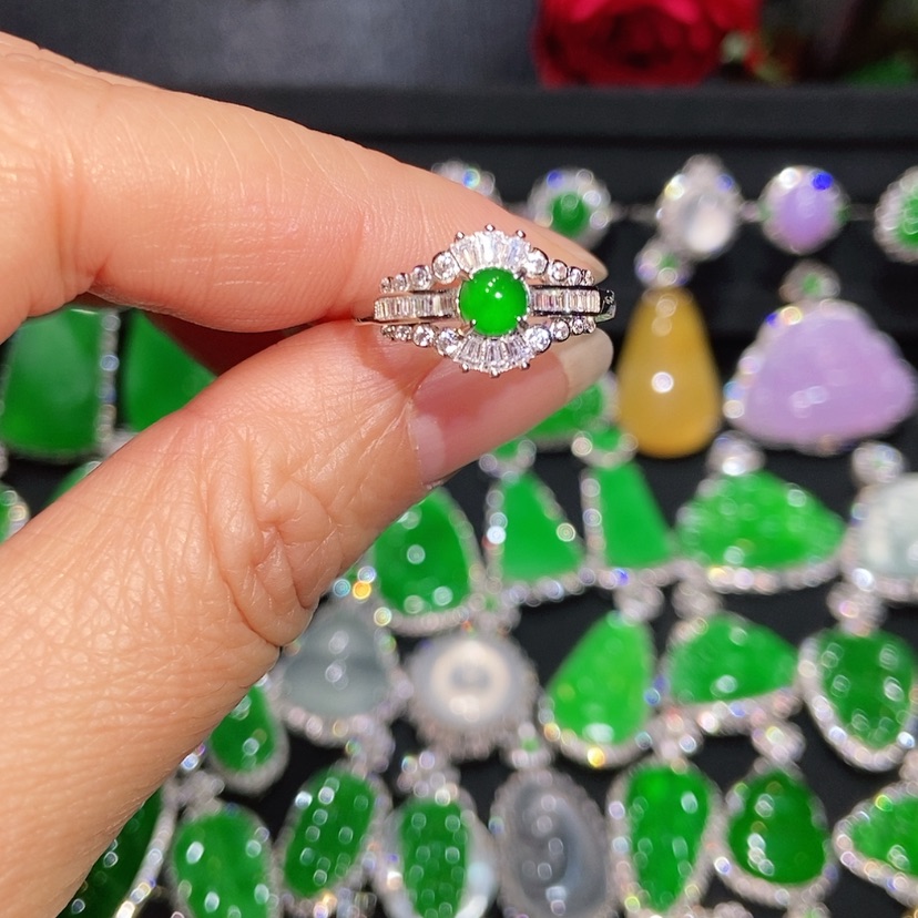 【闪购商品】翡翠戒指未镶嵌天然翡翠