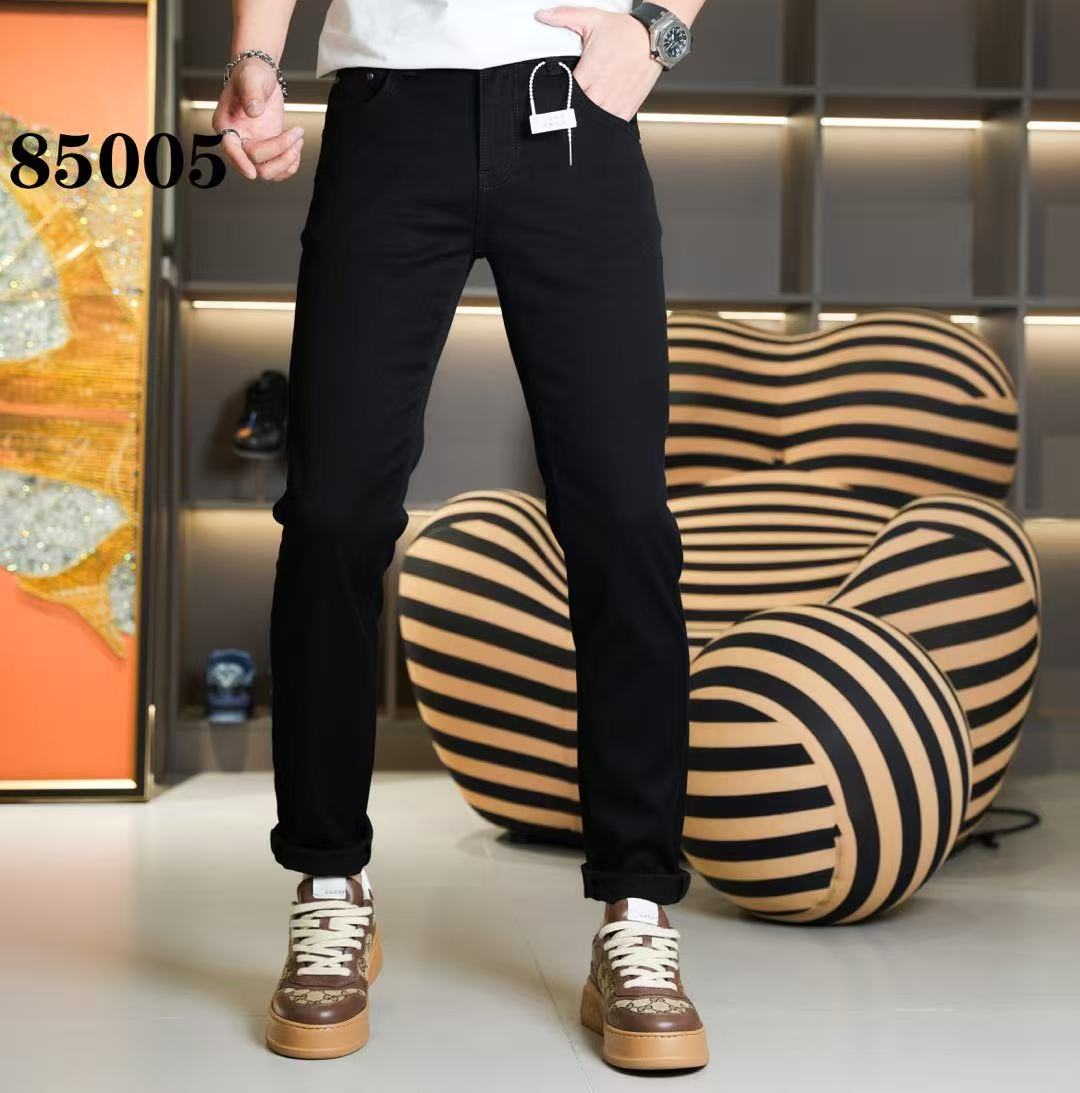 【橙子—85005】弹力锁色牛仔面料大黑牛修身小直筒男士牛仔裤夏季