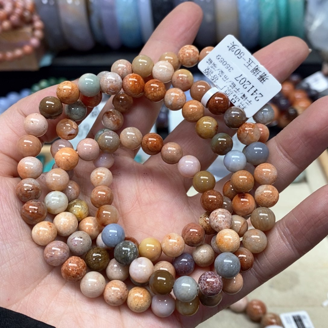 硅化珊瑚（珊瑚玉）手链未镶嵌359