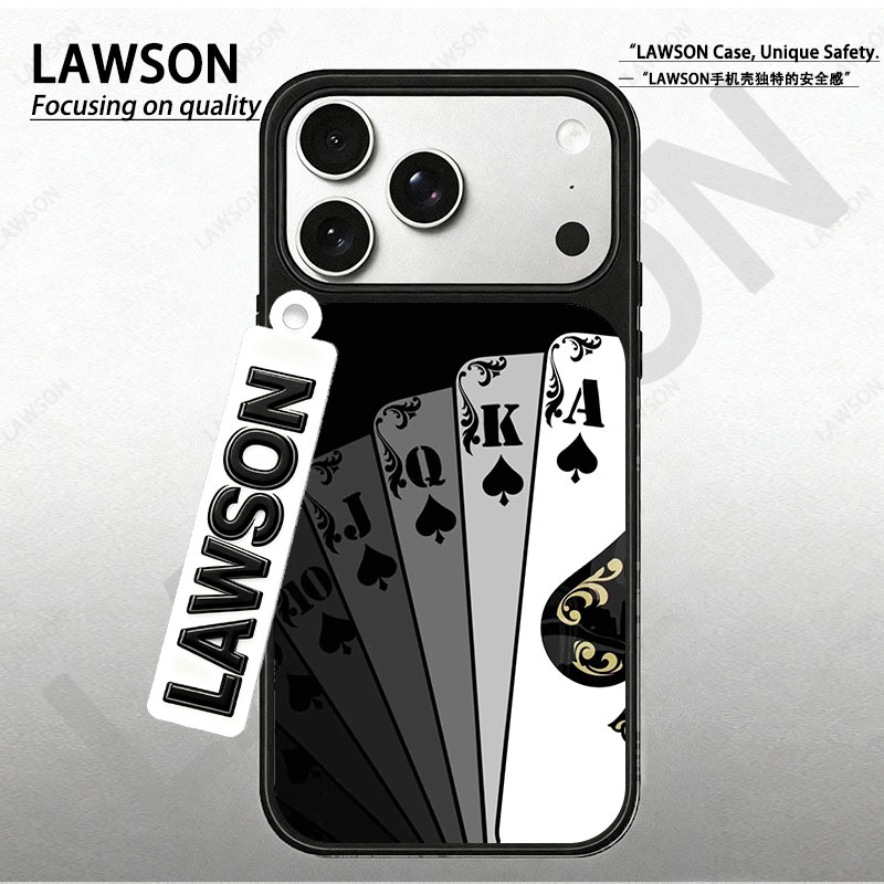 同花顺磨砂磁吸黑边苹果17promax/16/15华为小米防摔防汗手机壳