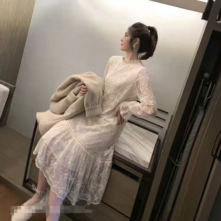 【素境】208新款女装超仙女森系可盐可甜法式气质初恋甜美连衣裙子