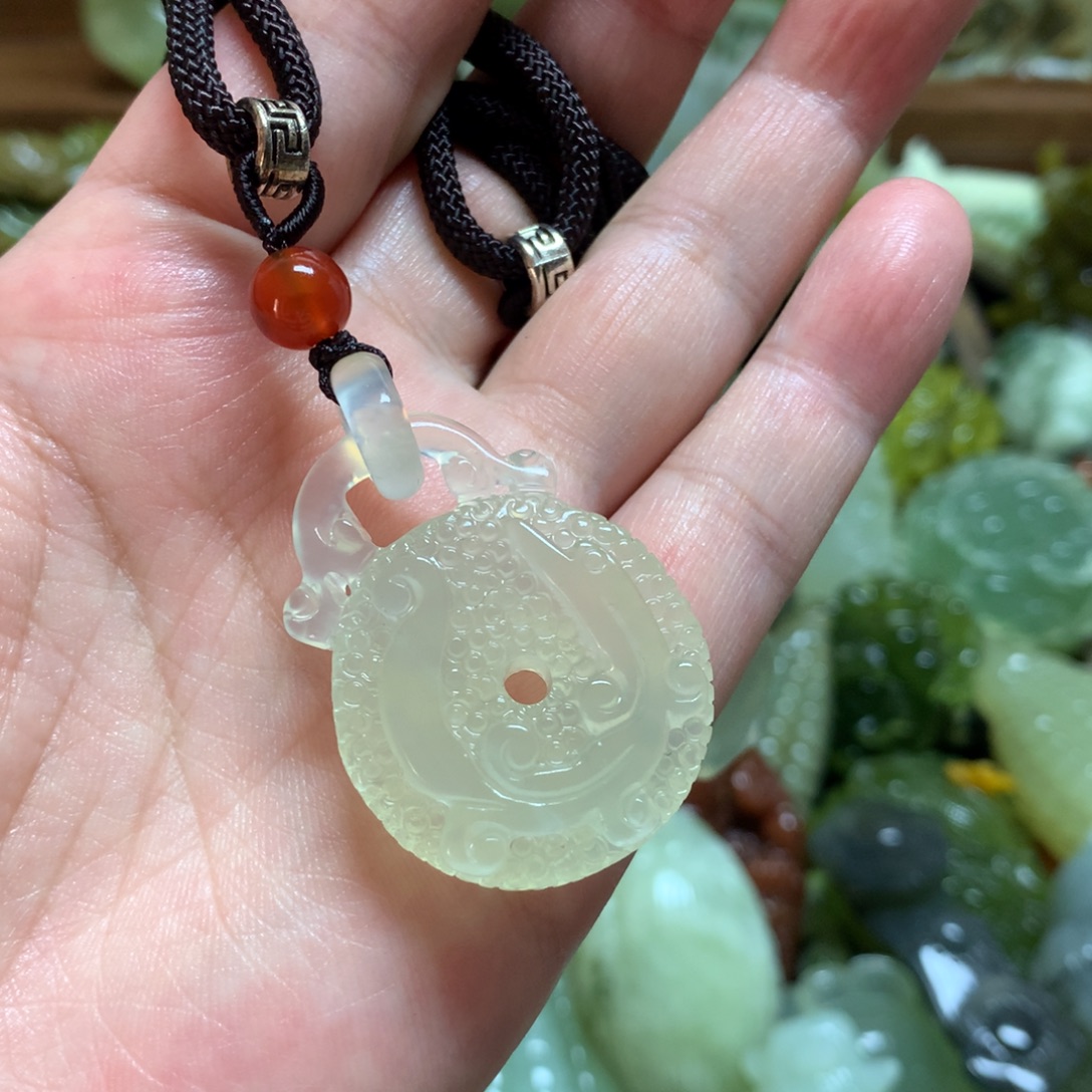 岫玉未镶嵌手把手把