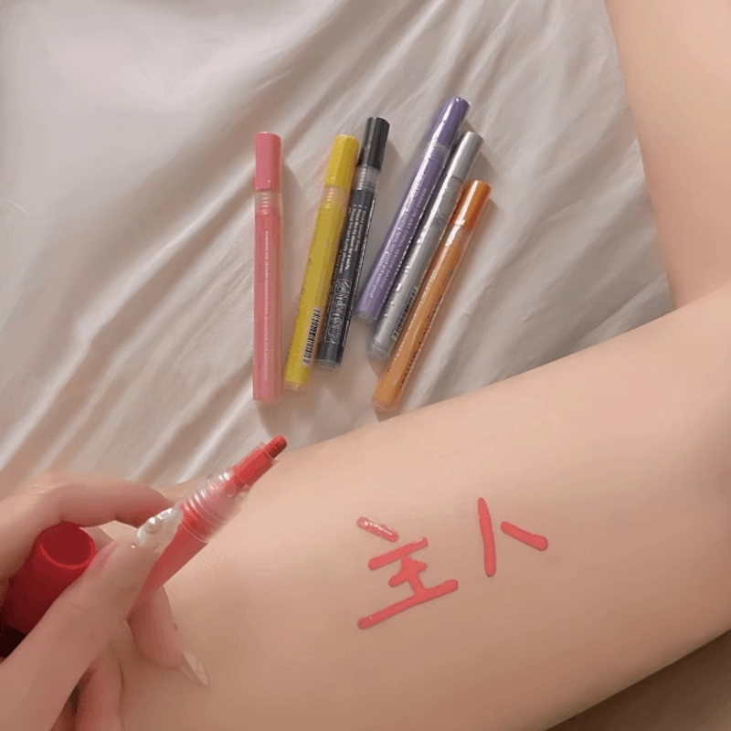 人体彩绘笔可水洗涂鸦笔道具可擦身体皮肤脸部写字记号笔情侣污字