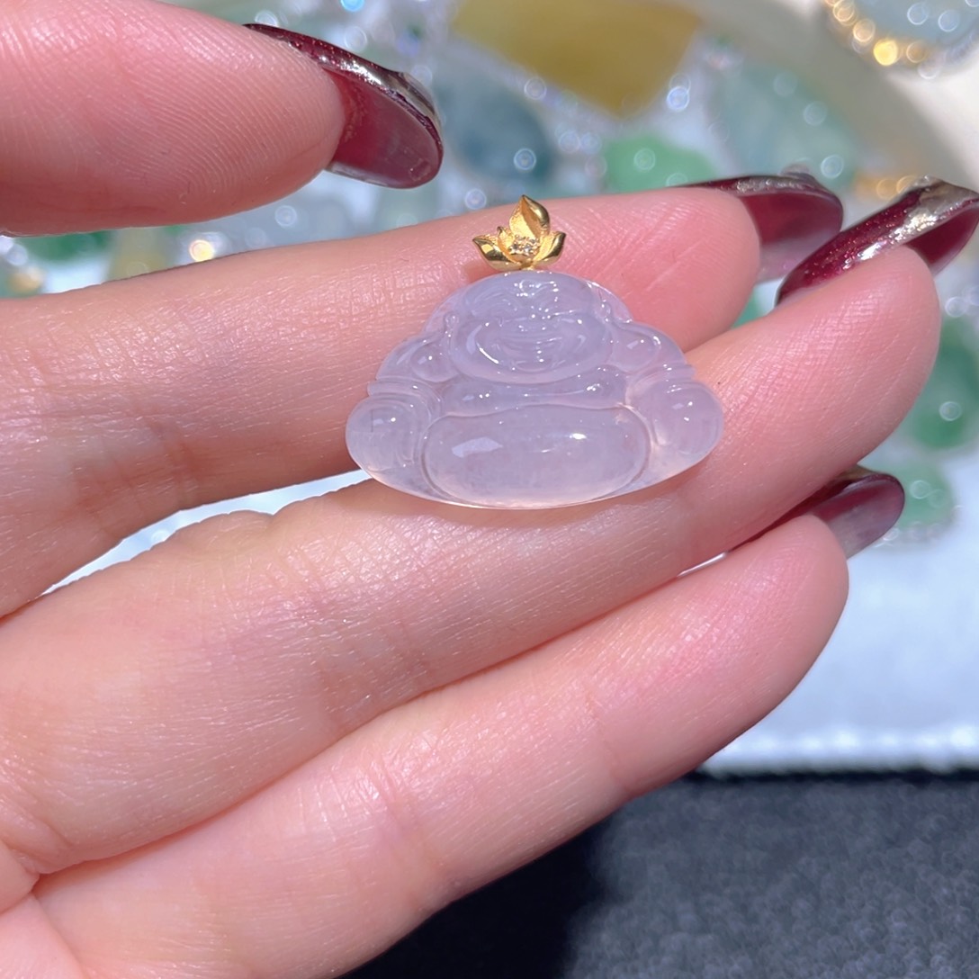 翡翠颈饰18K金镶嵌翡翠