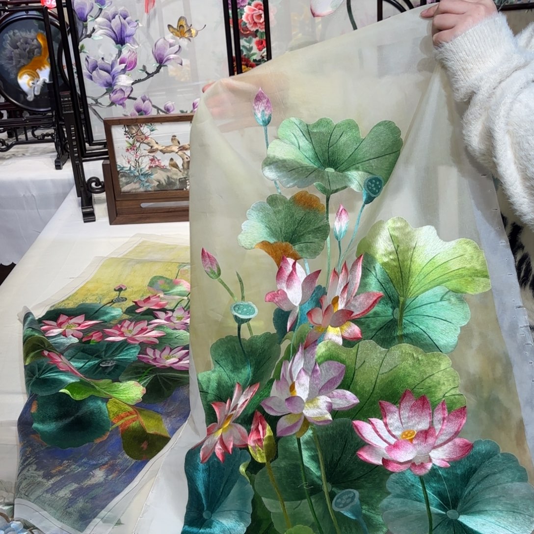 织绣纯手工非遗苏绣绣片