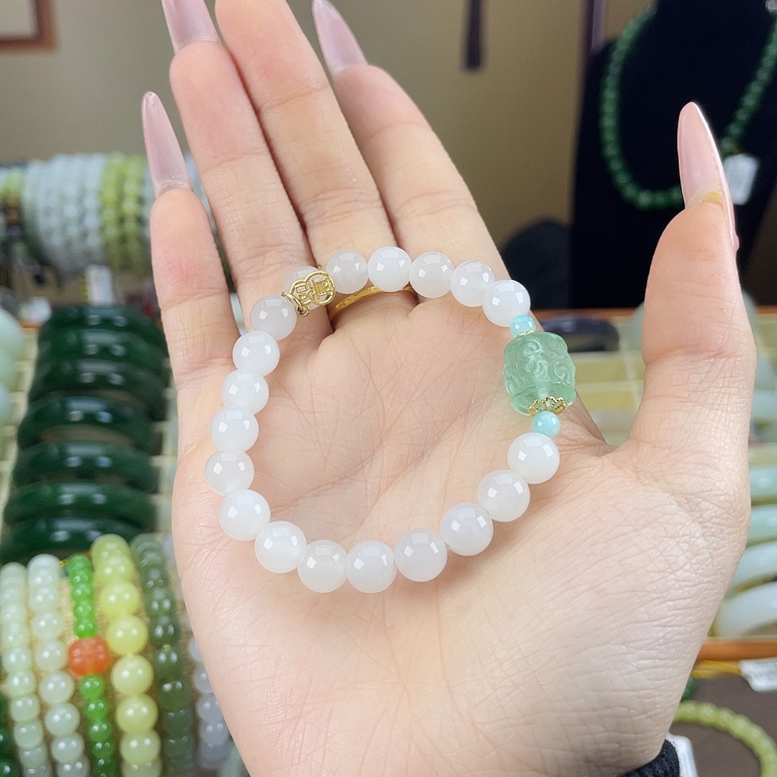 和田玉未镶嵌手链