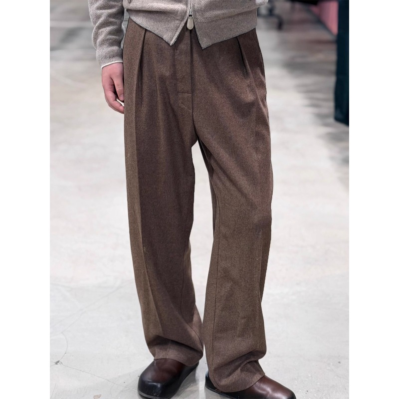 14600版“意式老钱 Reinga wish羊毛羊绒混纺”大地色 休闲西裤