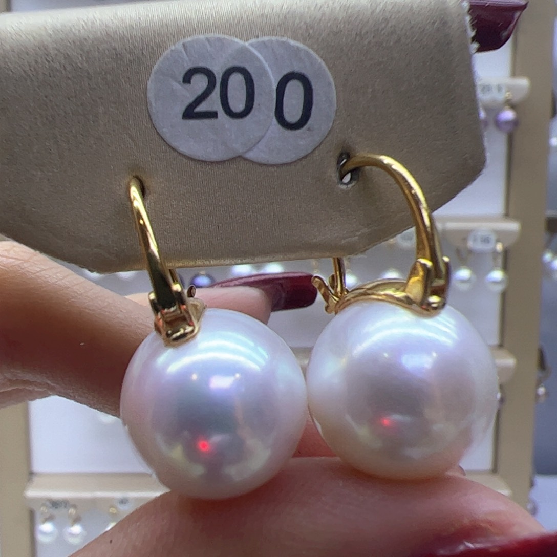 淡水珍珠耳饰银S925镶嵌
