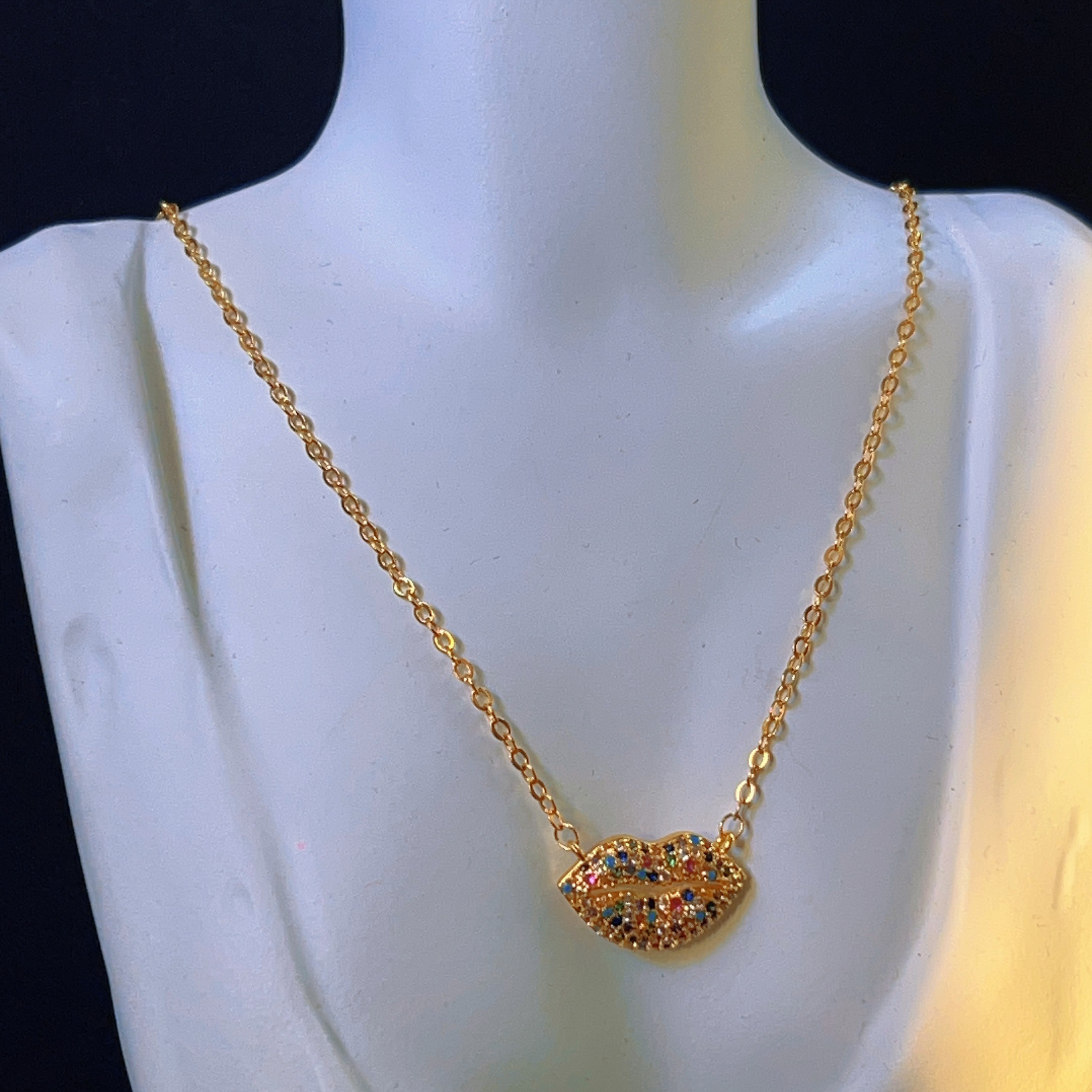 铜合金锆石项链 哈尼西牧时尚百搭项链#0008643