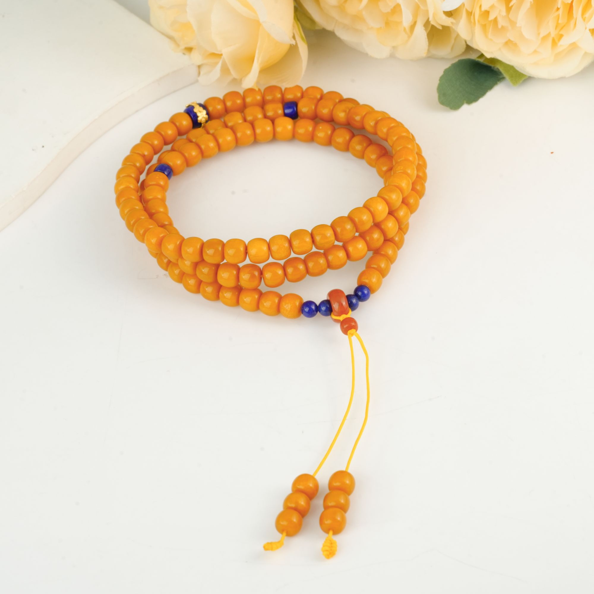 【小北好物】蜜蜡DIY多圈手串约6*5mm【多样性发一件】QH03X1060