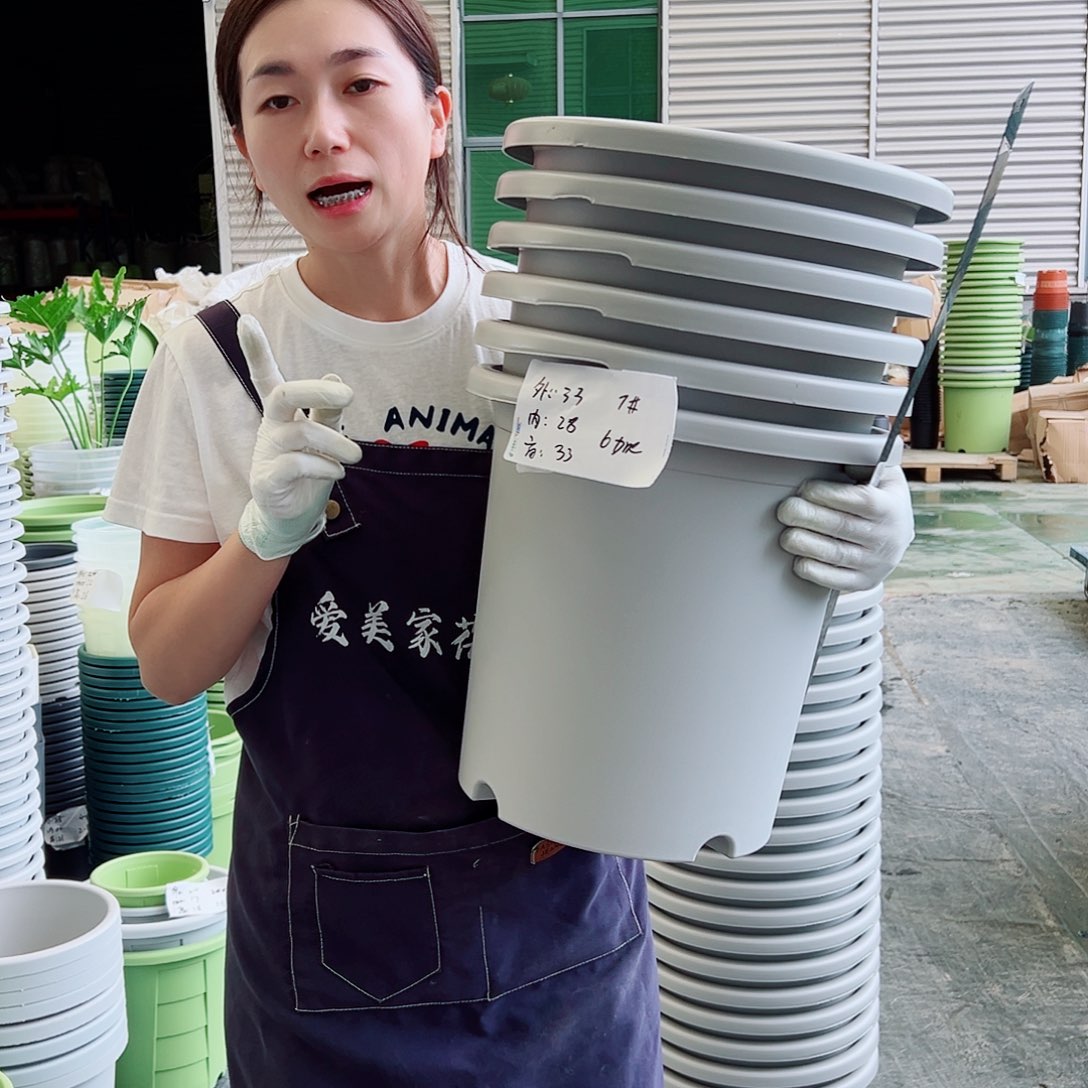 瑕疵四季盆7#灰白6个无托