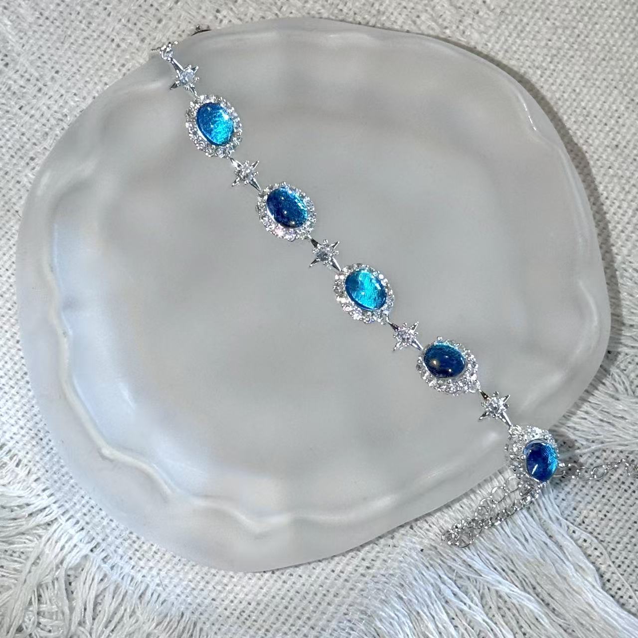 星屑   990包银闪蝶手作饰品手链     vintage蝴蝶手链