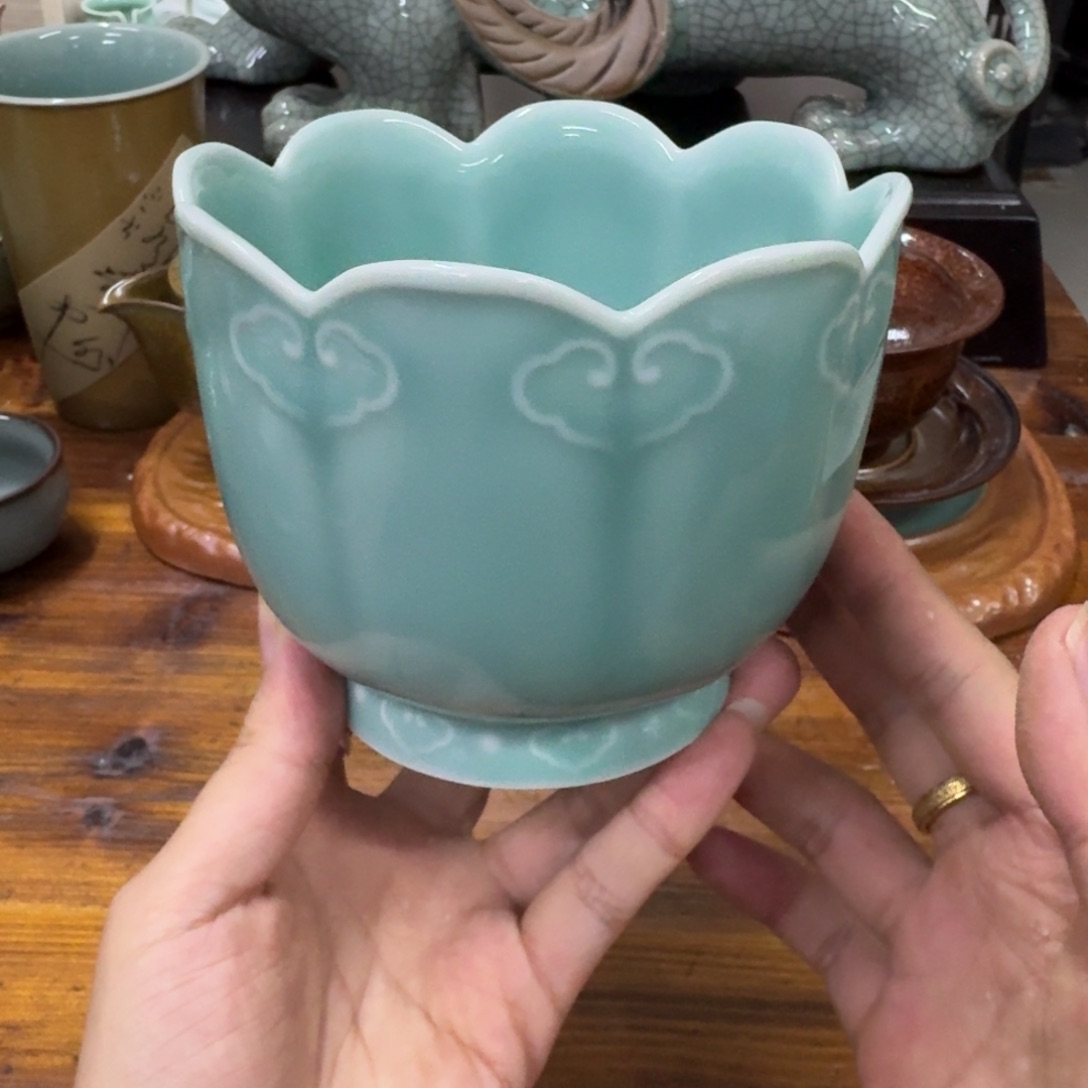 龙泉青瓷茶具微瑕9215
