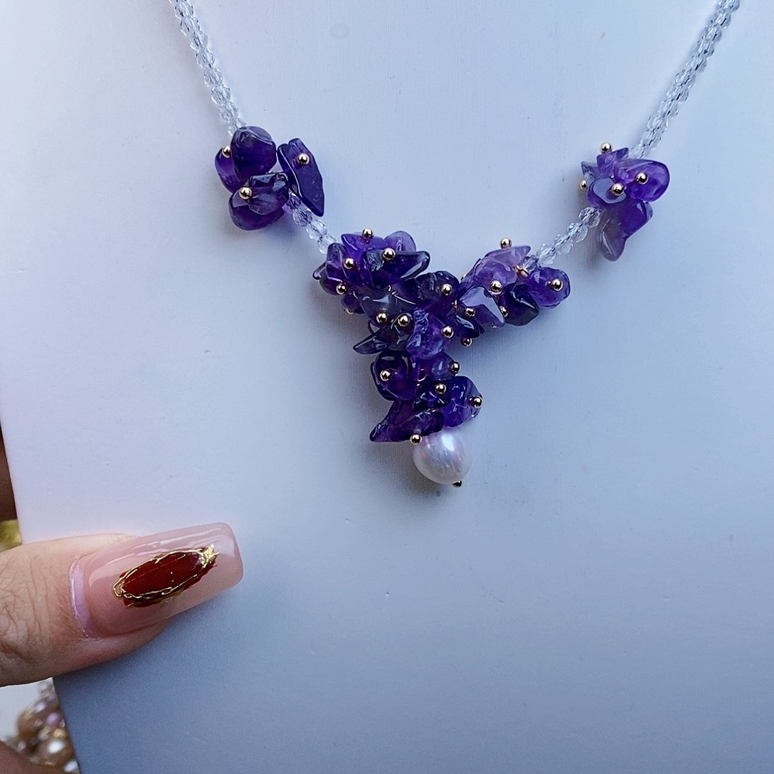 淡水珍珠颈饰银S925镶嵌