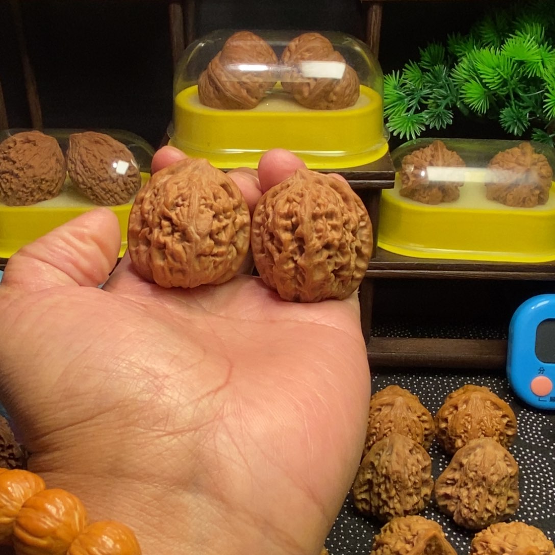 吊坠文玩核桃凤凰台异形38