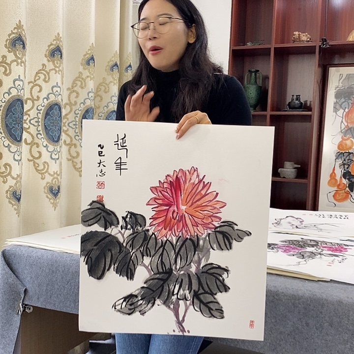 国画纯手绘国画写意作品45*50