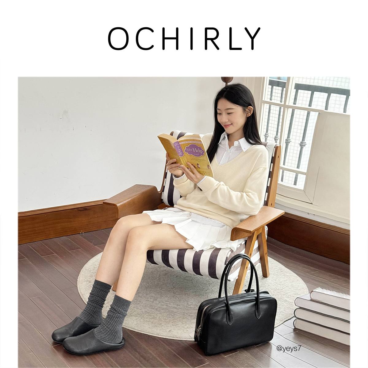 【商场同款】OCHIRLY欧时力百褶A字半身裙短裙抽绳学院风25夏季新款