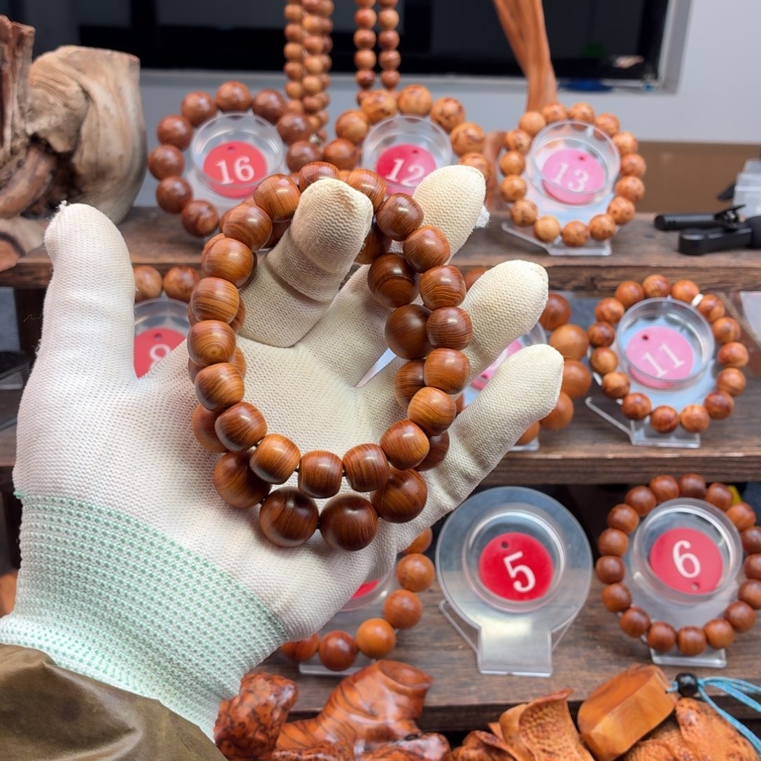 青***禾柏木（崖柏）手串/手链12黑油老型