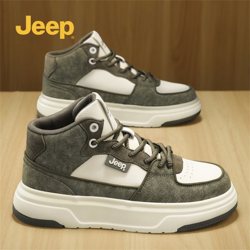 JEEP/吉普秋季新款百搭男鞋增高软底户外运动鞋男款中拜百搭鞋子