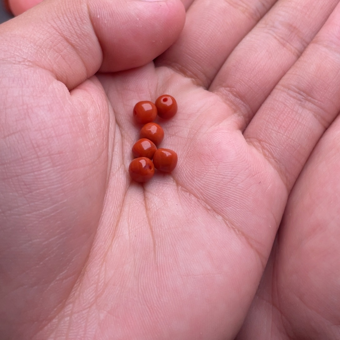 J***J南红玛瑙未镶嵌配饰卡6mm