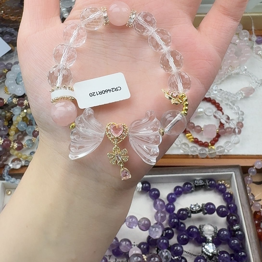 烟晶手链银S925镶嵌好