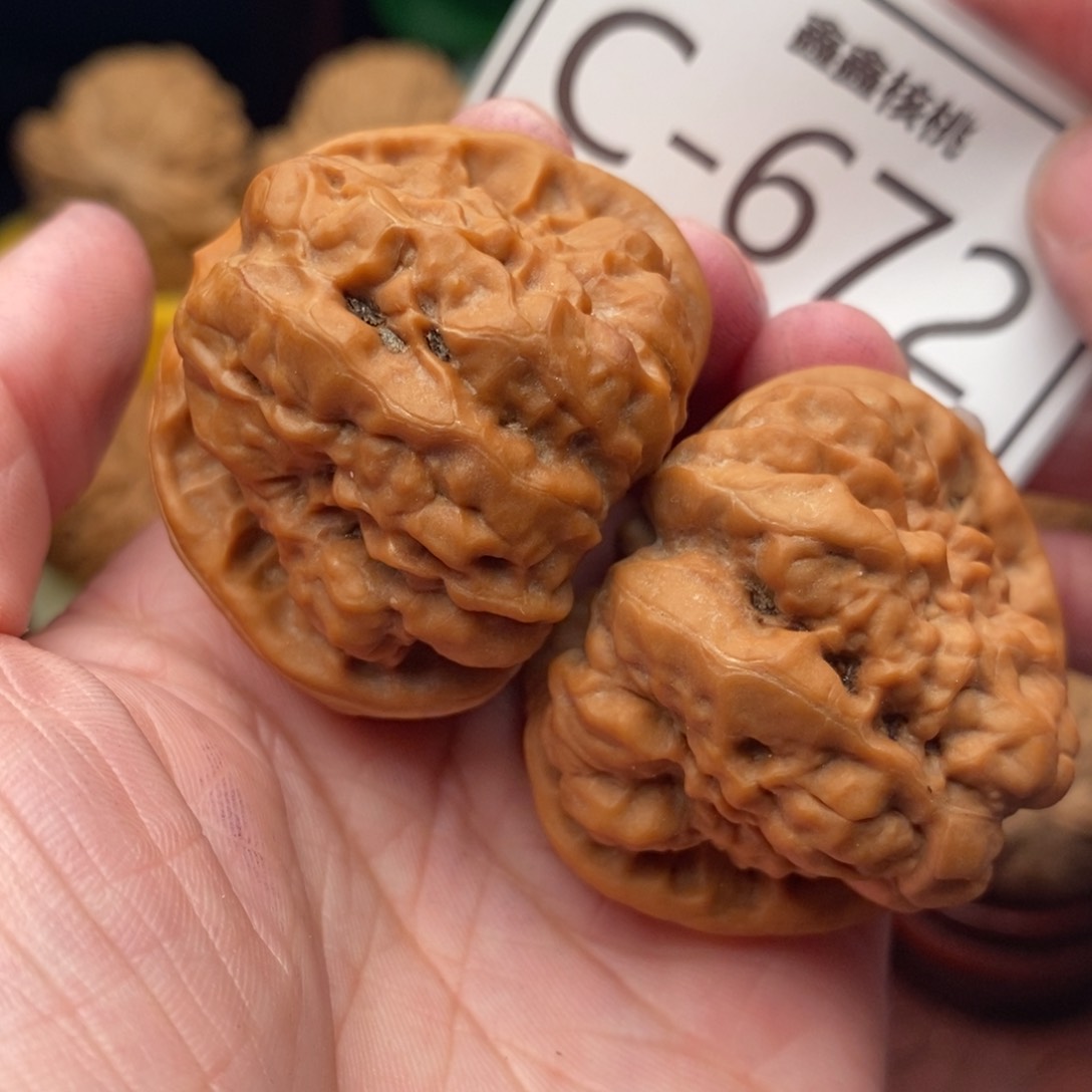 文玩核桃把件开背蛙42