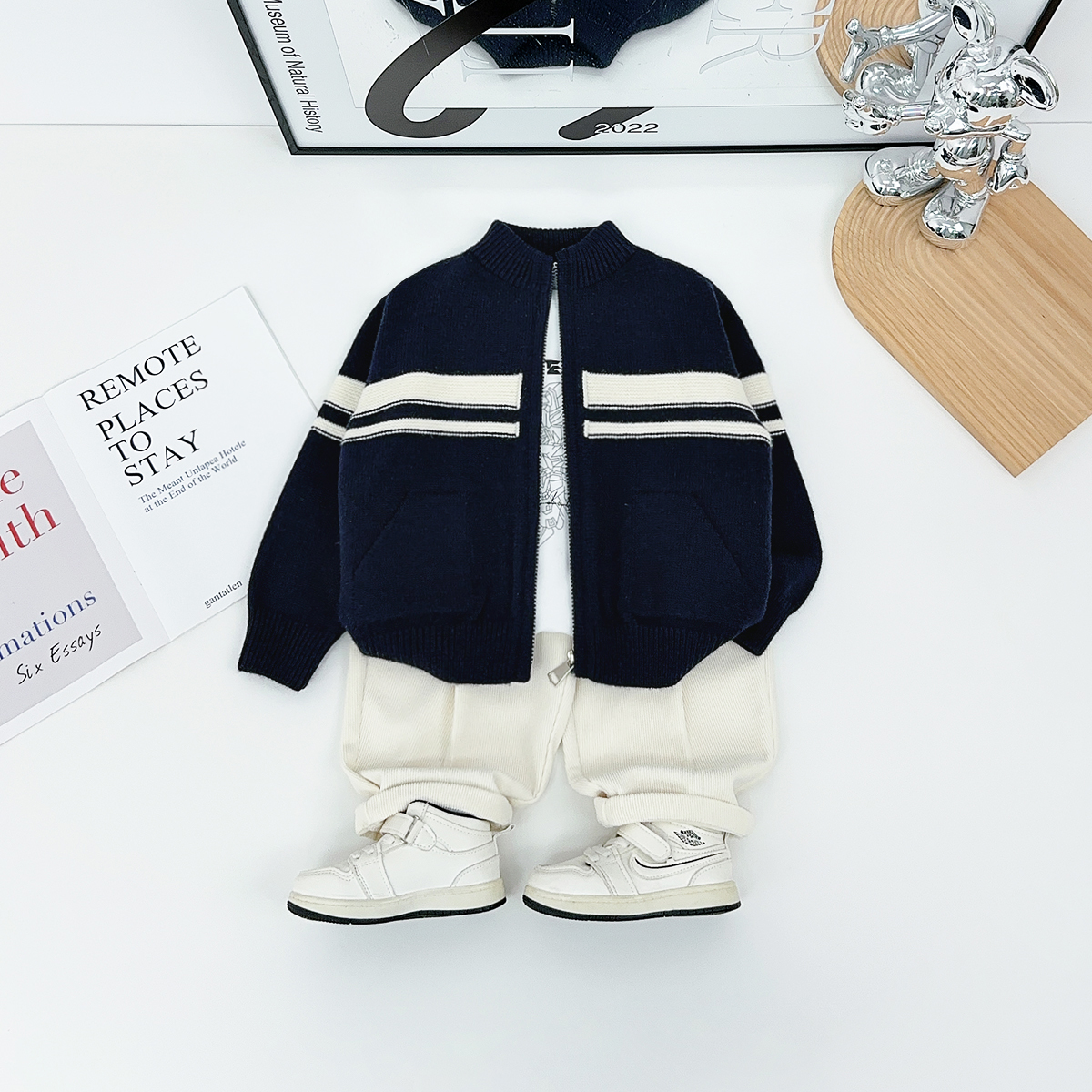 男童毛衣针织开衫外套儿童2025新款韩版时尚 YM2256 悠悠童话童装