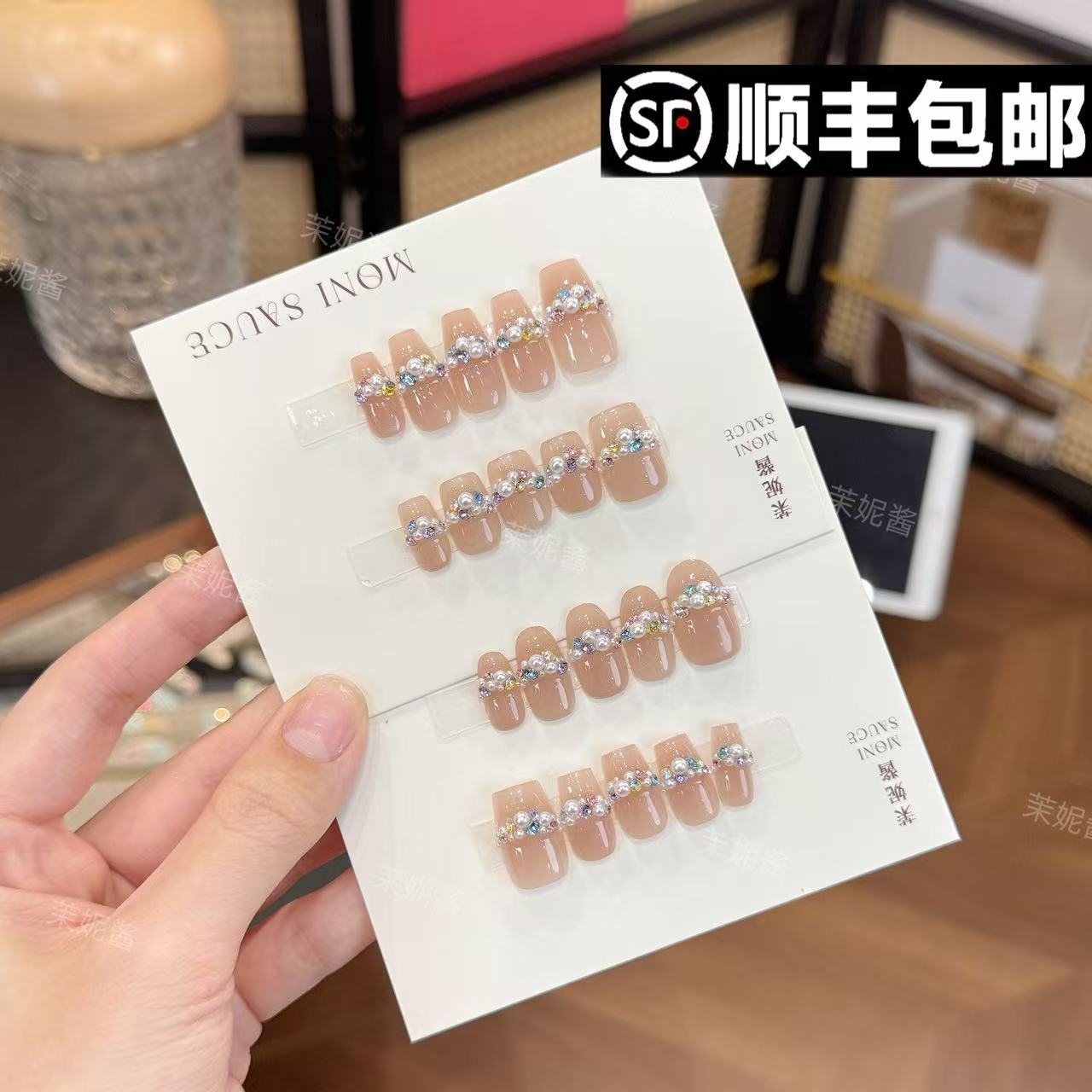 【梦幻泡泡·高定施华洛】moni sauce茉妮酱设计穿戴甲气质流行ins风