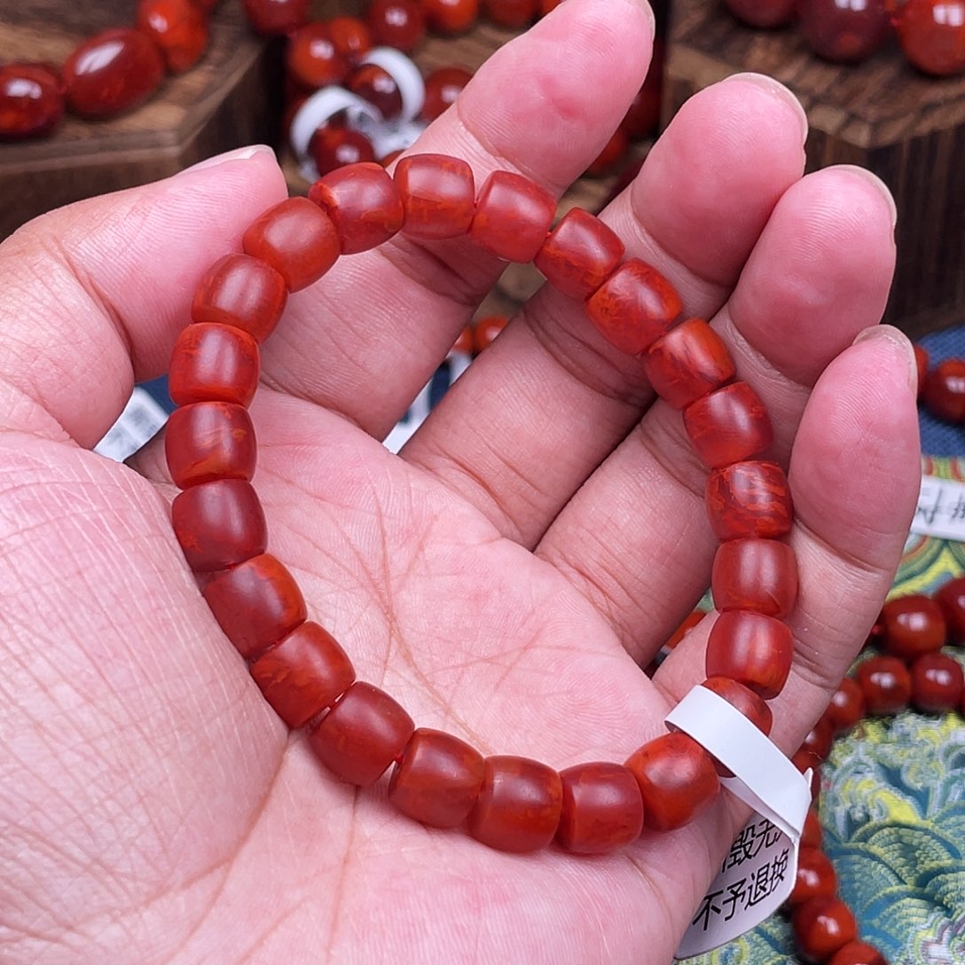 未镶嵌手链南红玛瑙南红瓦西直切哑光卡9单圈