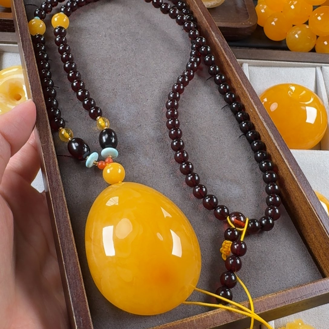 蜜蜡未镶嵌毛衣链