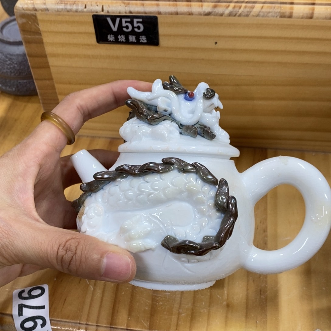 陶园柴烧，精品高货V33瑕疵3磕到了盖子盖不下去