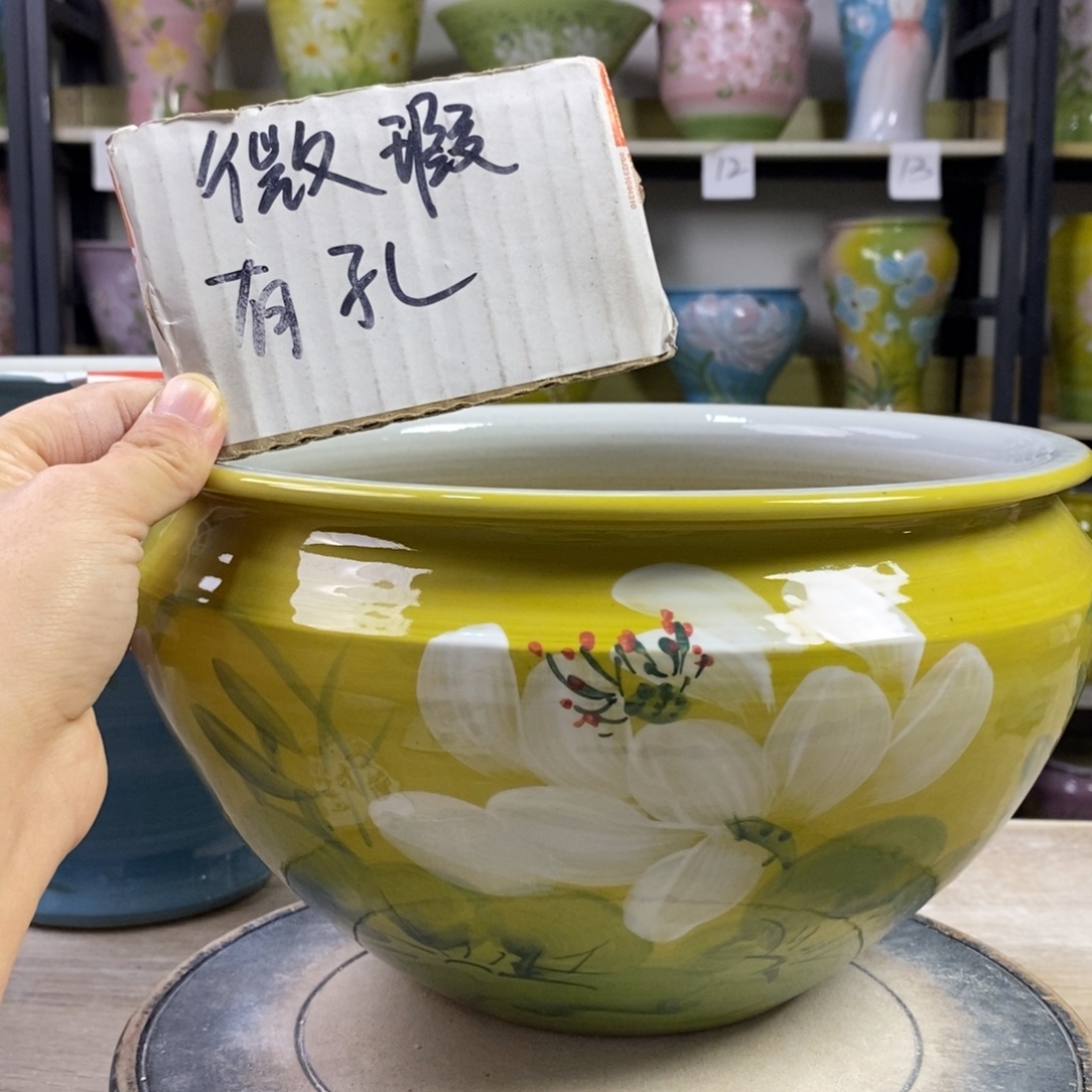 景德镇手工手绘陶瓷花盆