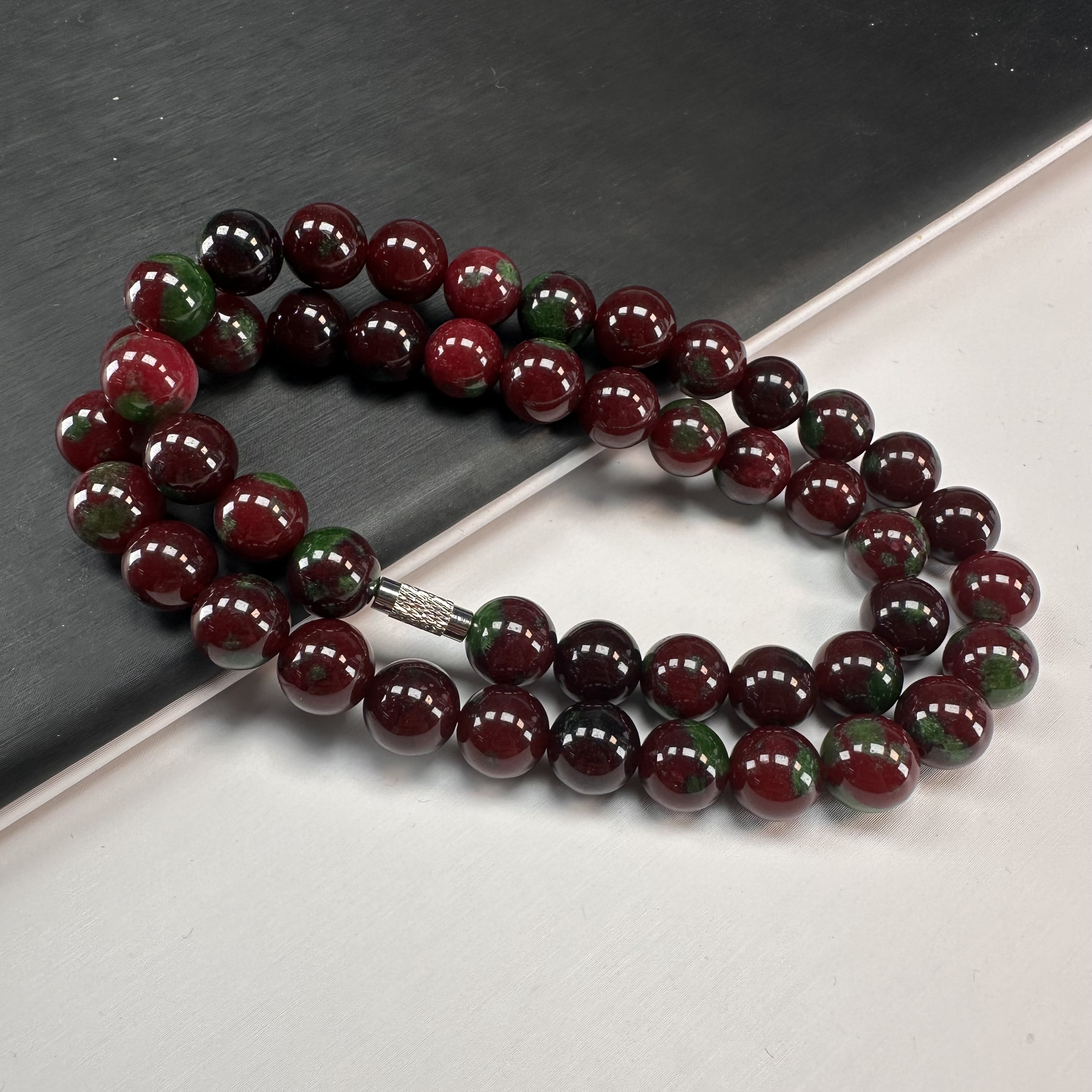 a605红绿卡妈妈链10mm手串手链百搭