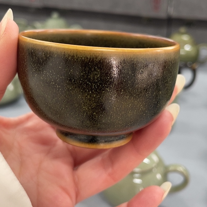 瓷杯子原产地原矿釉罗汉杯