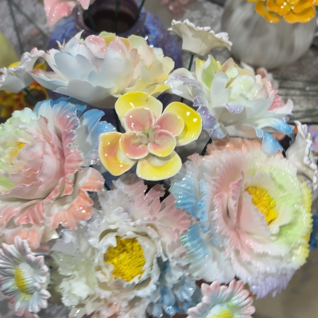 陶瓷花，满20发货， 退款拉黑，3058