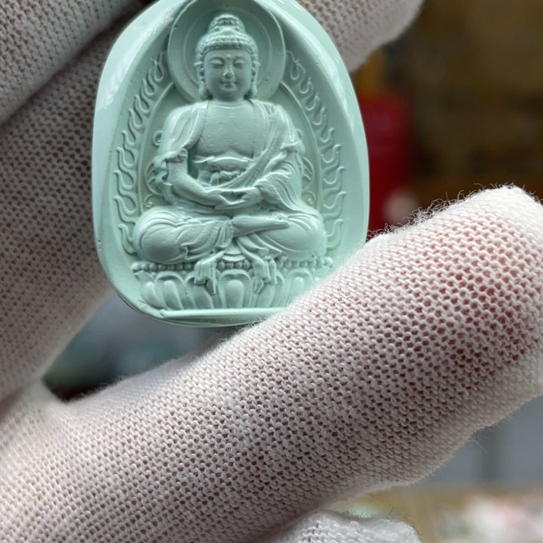 绿松石未镶嵌挂件