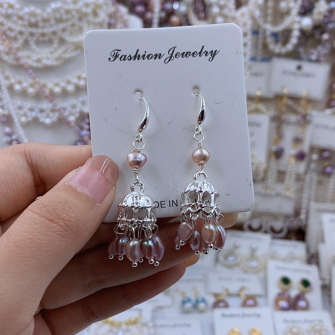 项链银S925镶嵌淡水珍珠