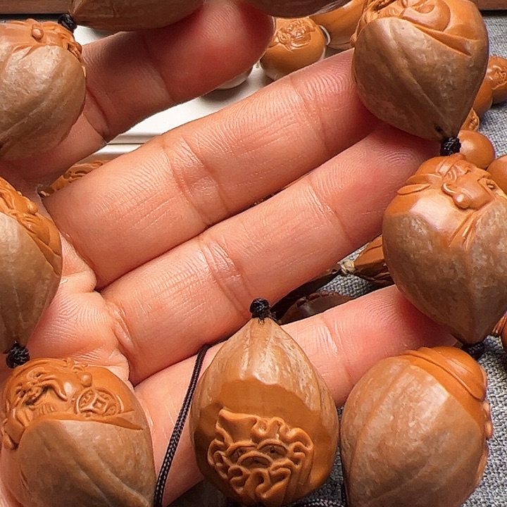 橄榄核手串/手链包衣财神