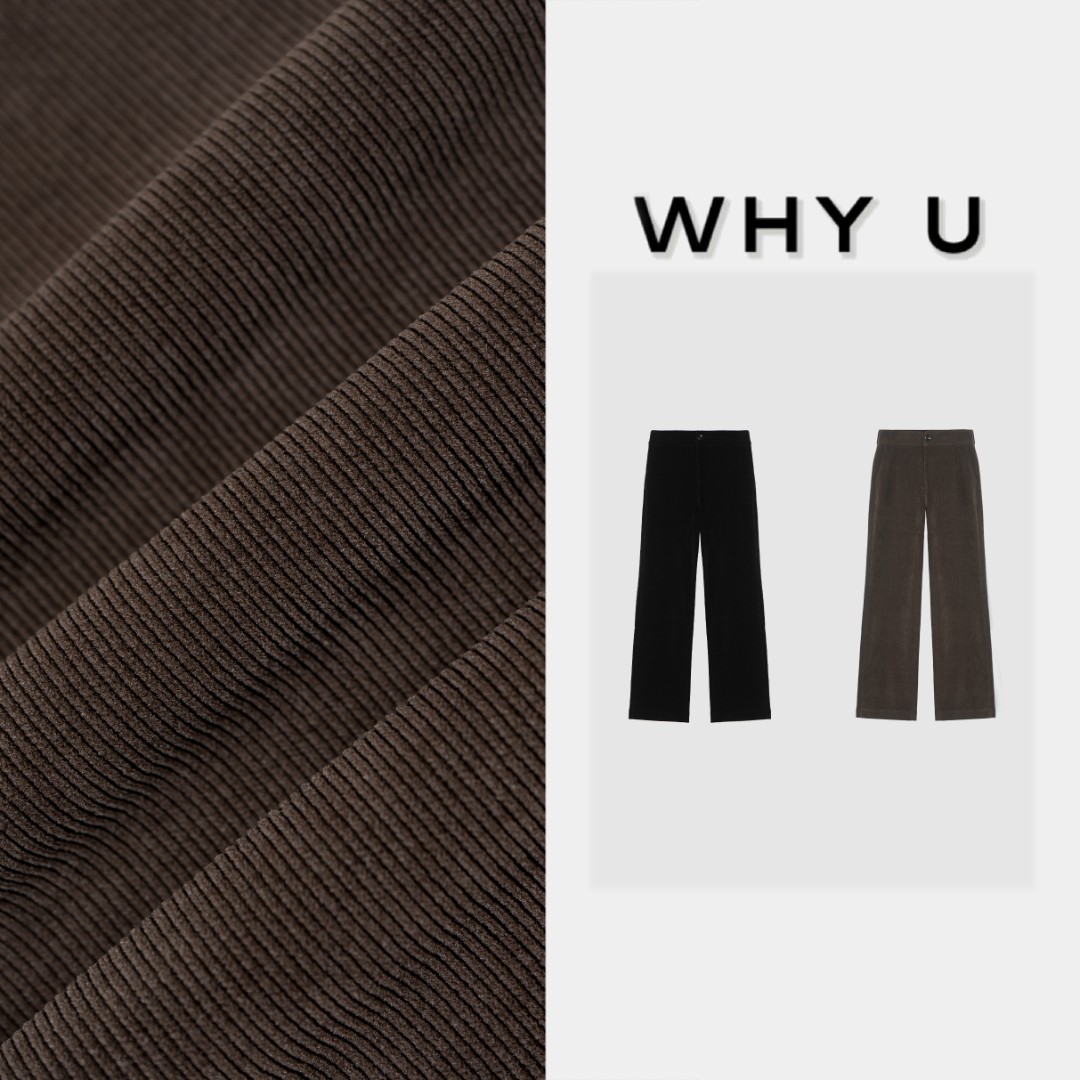 WHY U-25AW秋季新款时尚百搭亮砖抽绳微喇裤【秋意】