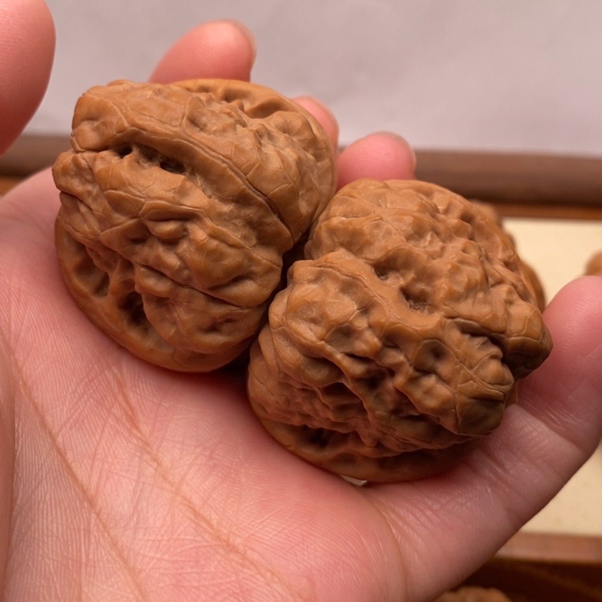 【闪购商品】把件文玩核桃肌肉蛙边40左右