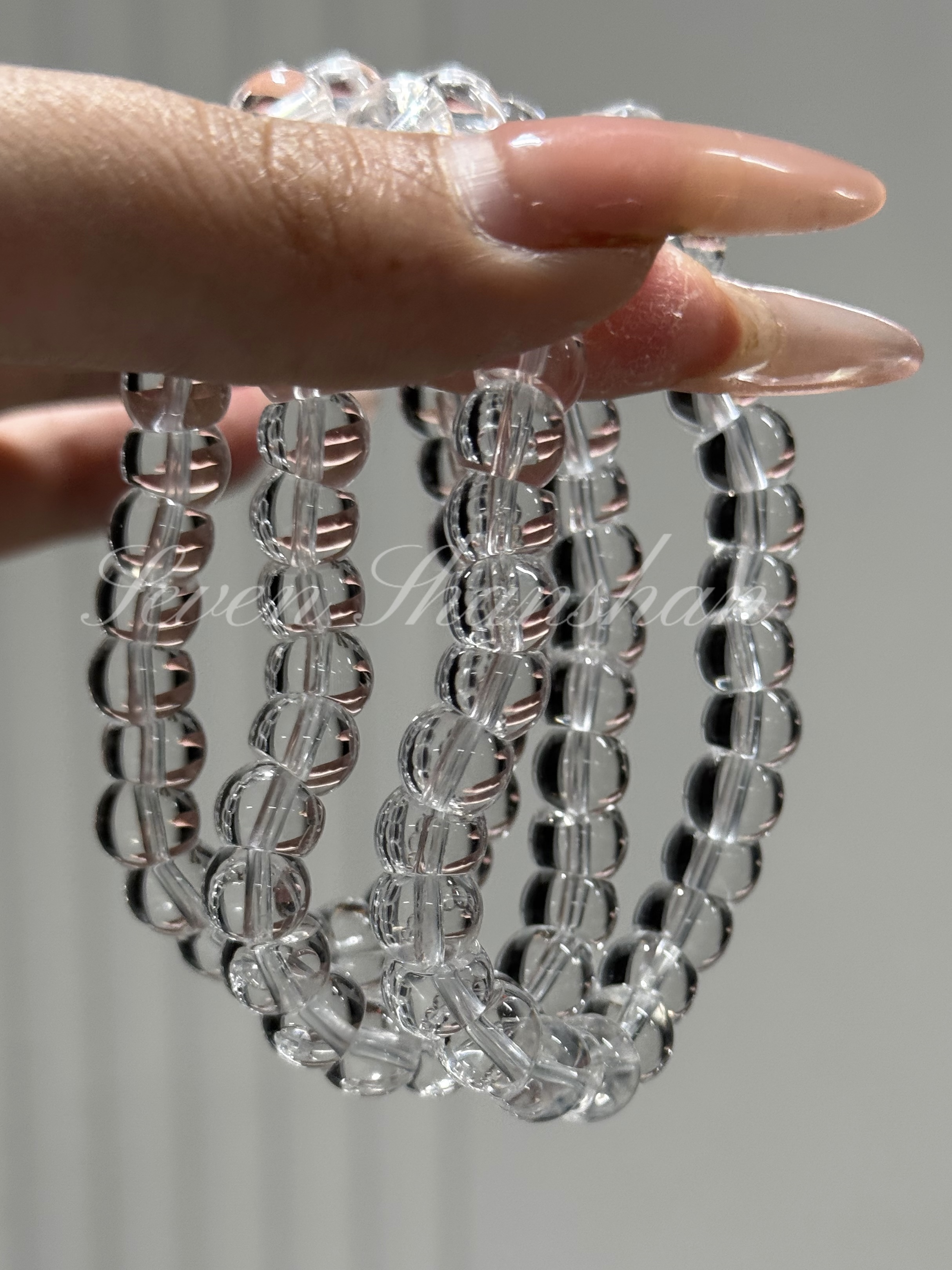 天然白水晶大肠珠6mm8mm文玩多样性发一