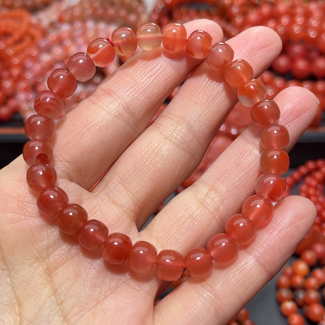 南红玛瑙手链未镶嵌