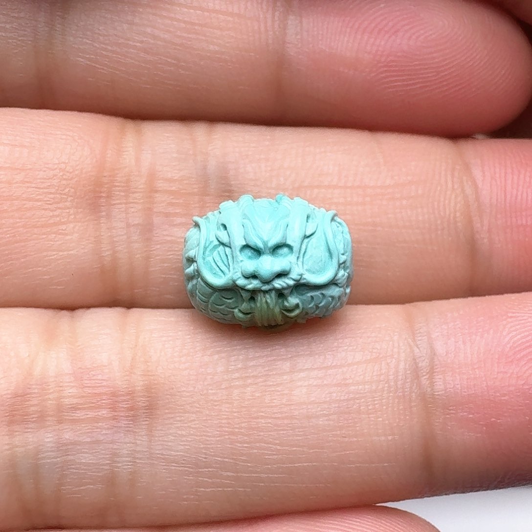 绿松石龙筒珠未镶嵌