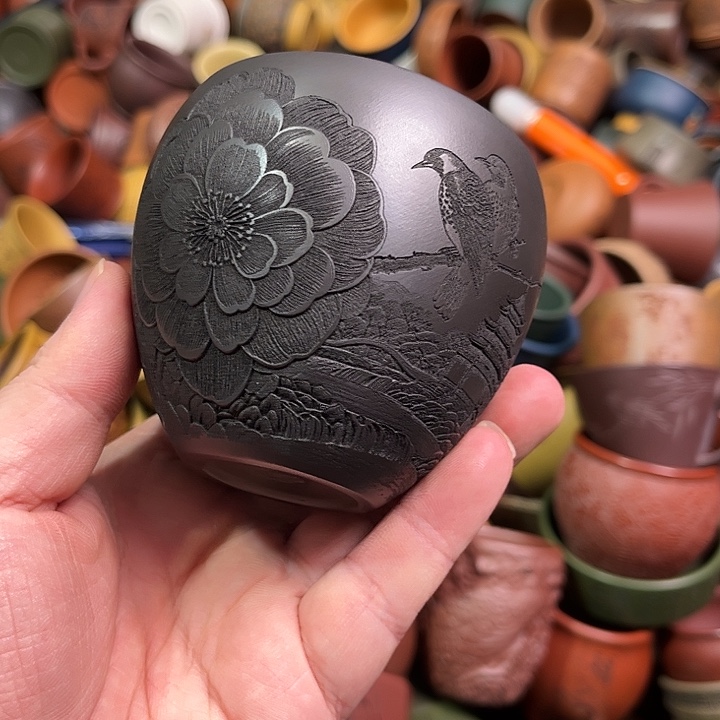 紫砂茶杯全手工紫砂主人杯