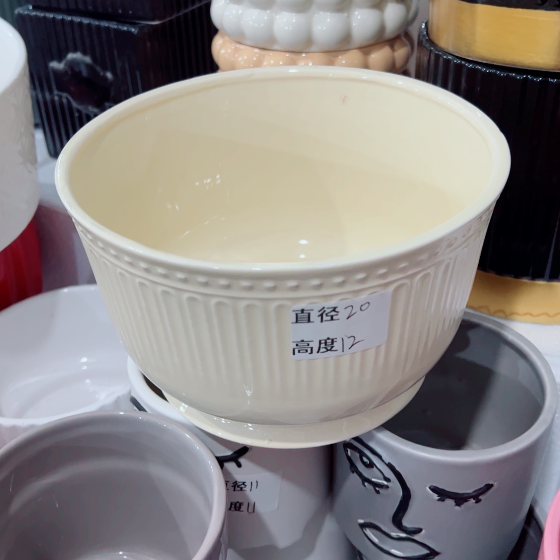 有孔，陶瓷花盆满10米包邮发货