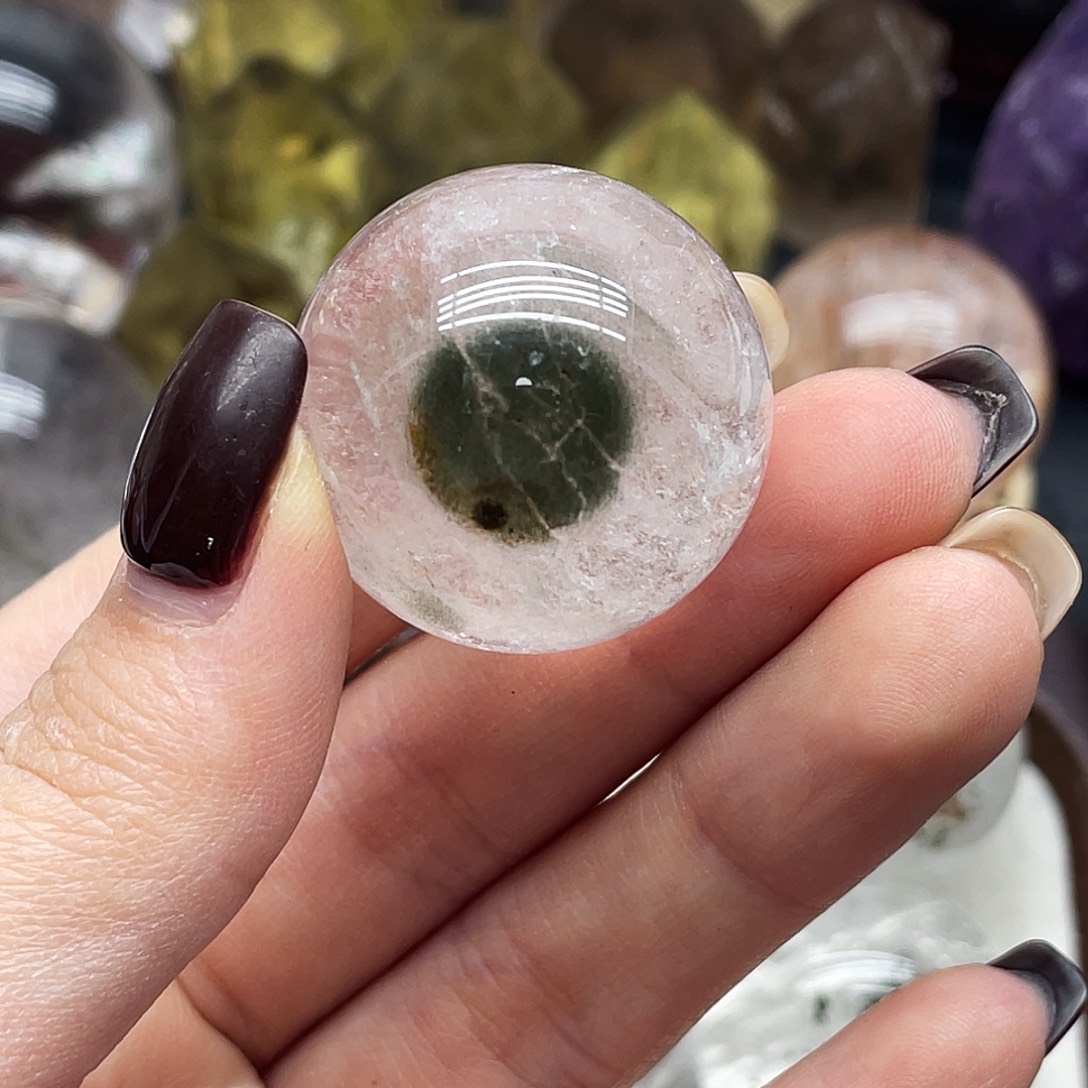 珠宝半成品水晶未镶嵌40幽灵球29mm