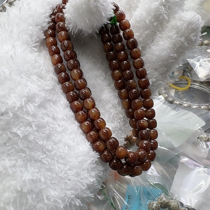 星月菩提手串226殿堂粉冰遇华星月菩提76+108